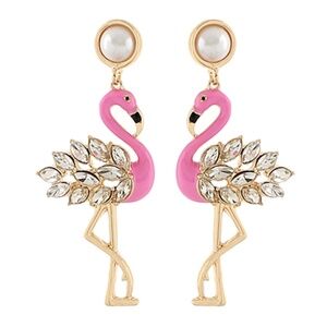 Flamingo Glass Earrings